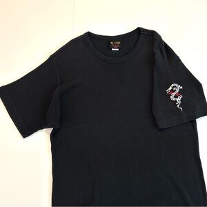 BC Ethic Dragon on Sleeve Ribbed Cotton Shirt - Size L - Short Sleeves - Mens